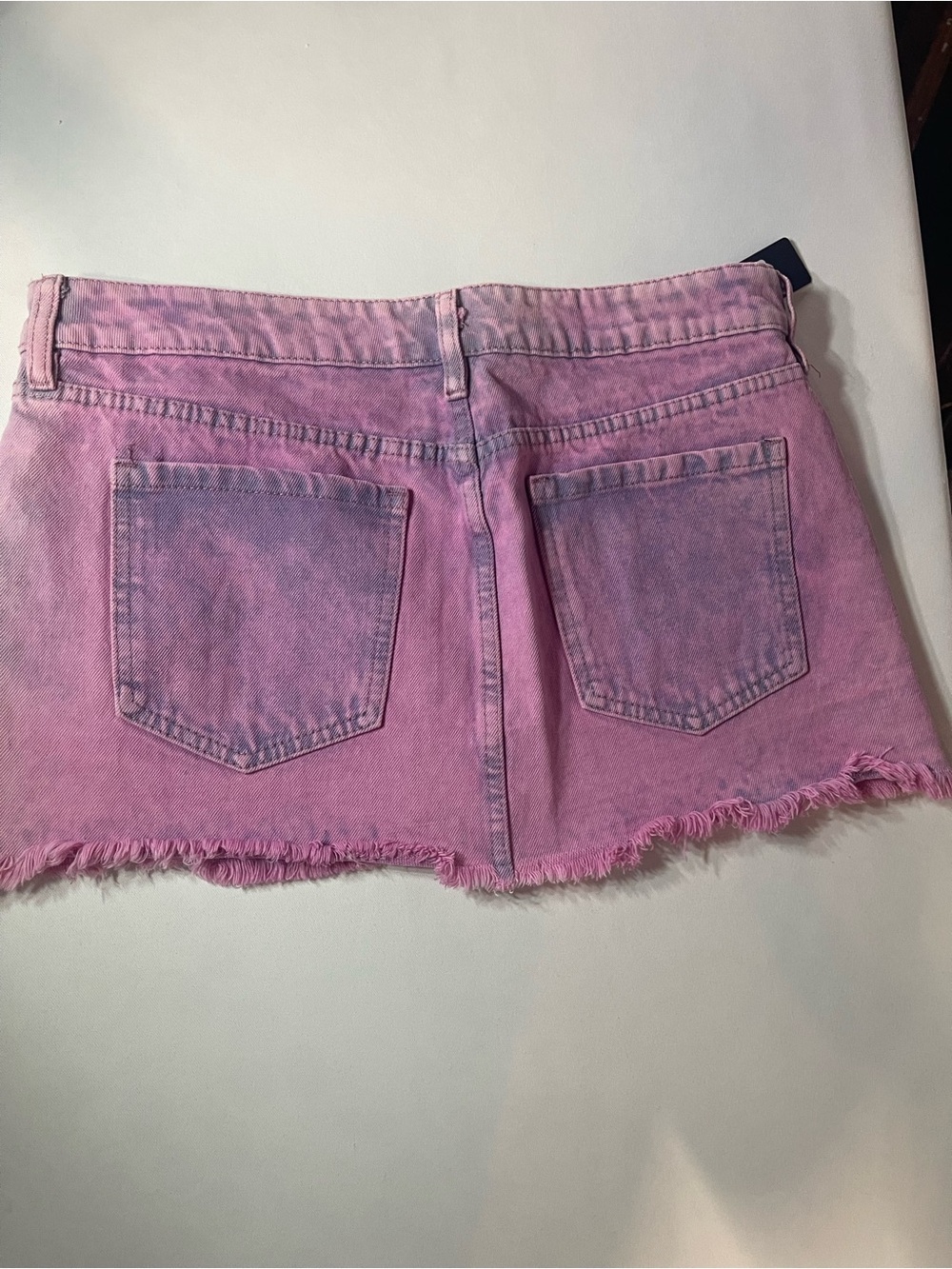 Fashion Nova Pink Washed Denim Mini Skirt - Picture 5 of 8